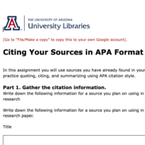Citing your sources in APA format